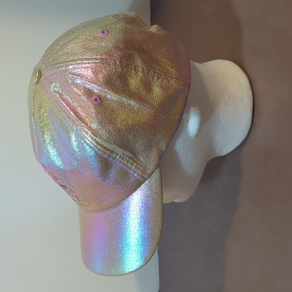 Disney Parks Earidescent Pink Mickey Mouse Hat 50th Anniversary Cap Hat - Picture 4 of 9